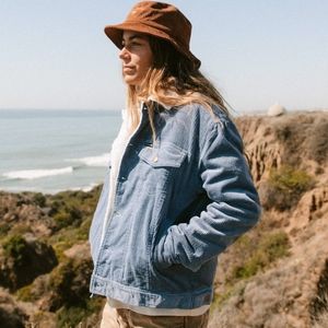 Women's cord sherpa trucker jacket - Surf Locos - medium